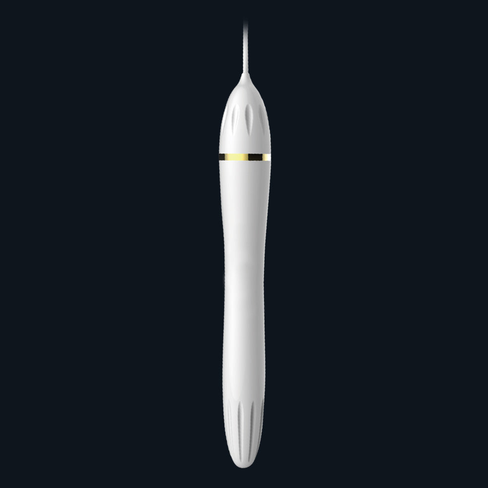 Bâton chauffant blanc avec câble USB et anneau doré