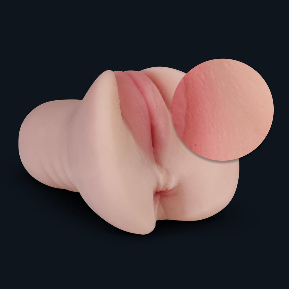 Masturbateur Lotte avec gros plan sur la texture de la peau