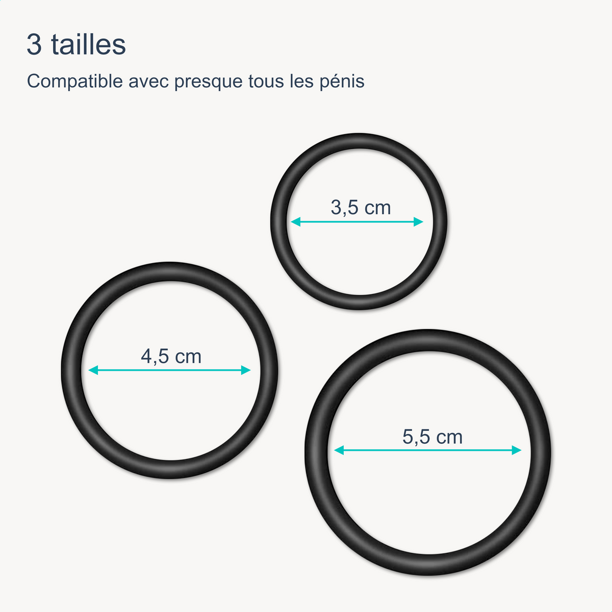 Dimensions de la cockring