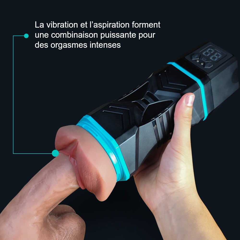 Simulateur de fellation Kate dans la main, avec modes de vibration et d'aspiration combinés